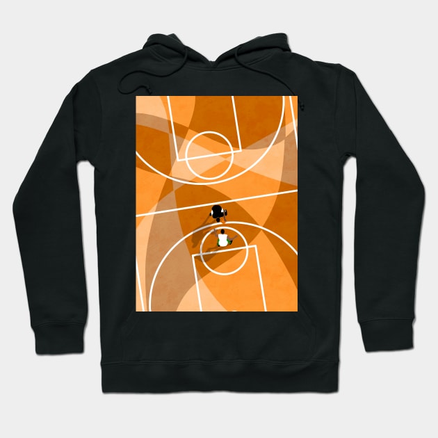 Street Basketball From Above | Aerial Illustration Hoodie by From Above